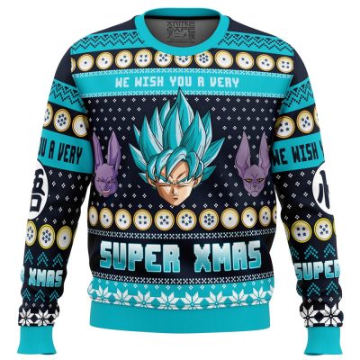 A Very Saiyan Christmas DBZ PC men sweatshirt FRONT mockup - Dragon Ball Gifts