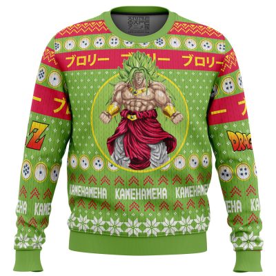 Christmas Broly Dragon Ball Z men sweatshirt FRONT mockup - Dragon Ball Gifts