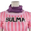 DRAGON Bulma Cosplay Costumes Female Anime Character Uniform Rosa Gestreiftes Kleid Halloween Carnival Costumes 4 - Dragon Ball Gifts