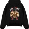 vegeta dragon ball z black hoodie flat back design - Dragon Ball Gifts